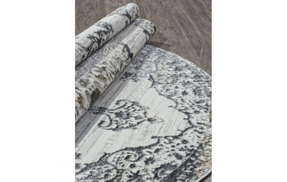 Ковер 02469H - D.GREY / GREY - Овал - коллекция SAFARI