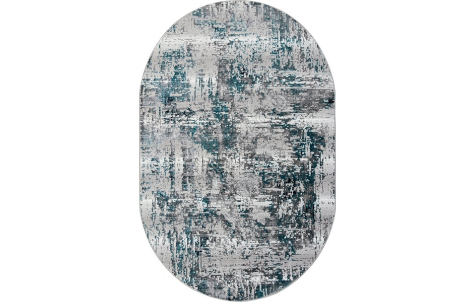 Ковер 00065A - TURQUOISE / GREY - Овал - коллекция PARADIZE